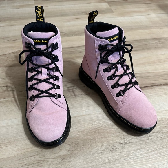 Dr. Martens COMBS Hiker Style Combat Boots in Pink Hi Suede Size 9 - Picture 2 of 12